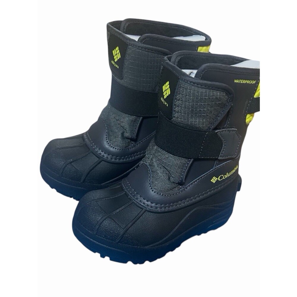 Columbia Kids Bugaboot Celsius Strap Waterproof Snow Boots Black Size 10 NE